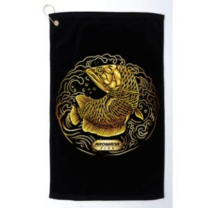 Arowana Fish Gold Platinum Collection Golf Towel