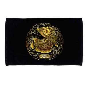 Arowana Fish Gold Microfiber Hand Towel