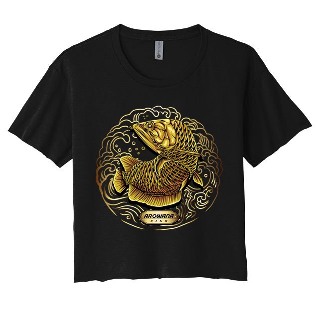 Arowana Fish Gold Crop Top