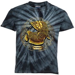 Arowana Fish Gold Kids Tie-Dye T-Shirt