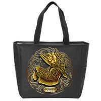 Arowana Fish Gold Zip Tote Bag