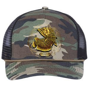 Arowana Fish Gold Retro Rope Trucker Hat Cap