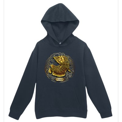 Arowana Fish Gold Urban Pullover Hoodie