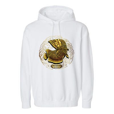 Arowana Fish Gold Garment-Dyed Fleece Hoodie