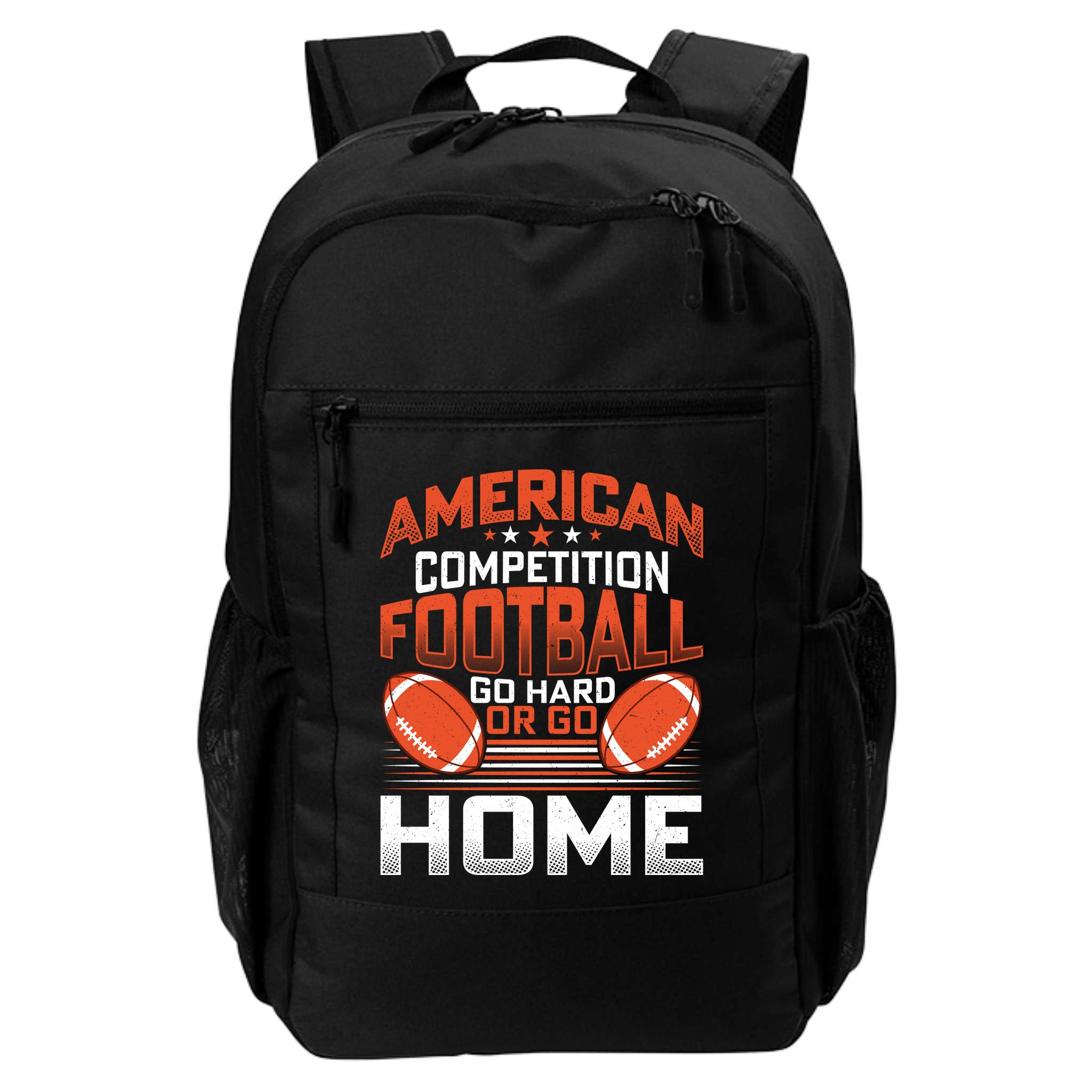 American Football Go Hard Or Go Home Graphic Backpack