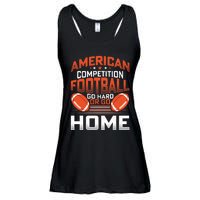 American Football Go Hard Or Go Home Graphic Ladies Essential Flowy Tank