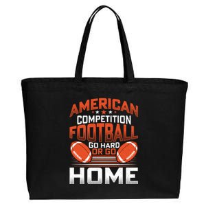 American Football Go Hard Or Go Home Graphic Cotton Canvas Jumbo Tote