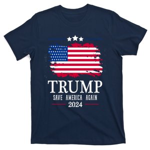 American Flag Gift Trump 2024 Save America Again T-Shirt