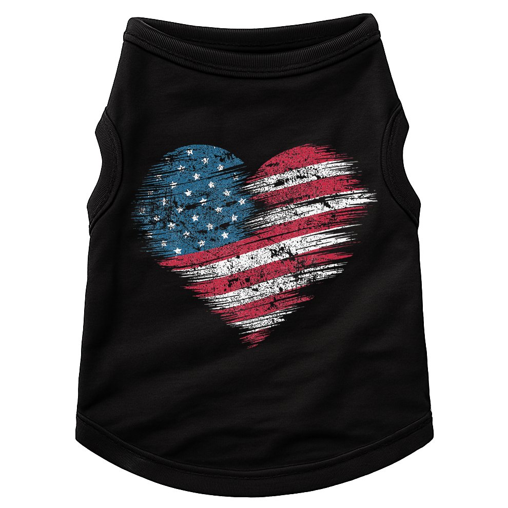 American Flag Heart Women Patriotic 4th Of July Usa Gift Doggie Tank