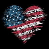 American Flag Heart Women Patriotic 4th Of July Usa Gift Poster