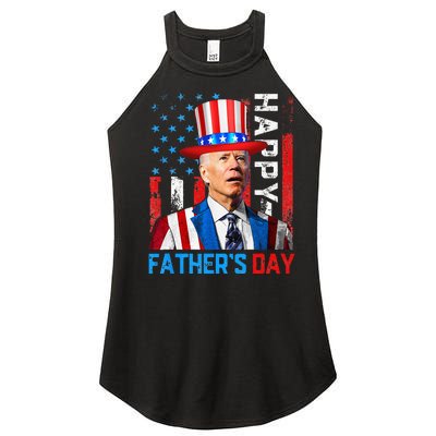 American Flag Happy Fathers Day Confused For 4th Of July Women’s Perfect Tri Rocker Tank