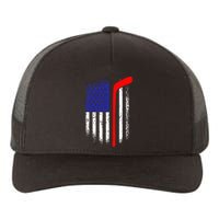 American Flag Hockey 4th Of July Cool Sport Memorial Day Yupoong Adult 5-Panel Trucker Hat