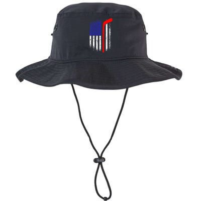 American Flag Hockey 4th Of July Cool Sport Memorial Day Legacy Cool Fit Booney Bucket Hat