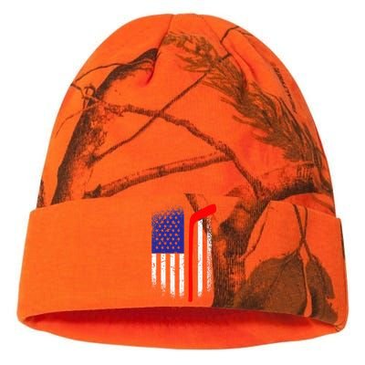 American Flag Hockey 4th Of July Cool Sport Memorial Day Kati Licensed 12" Camo Beanie