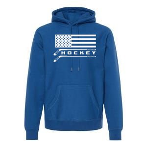 American Flag Hockey Hockey Gift Premium Hoodie