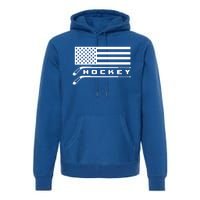 American Flag Hockey Hockey Gift Premium Hoodie