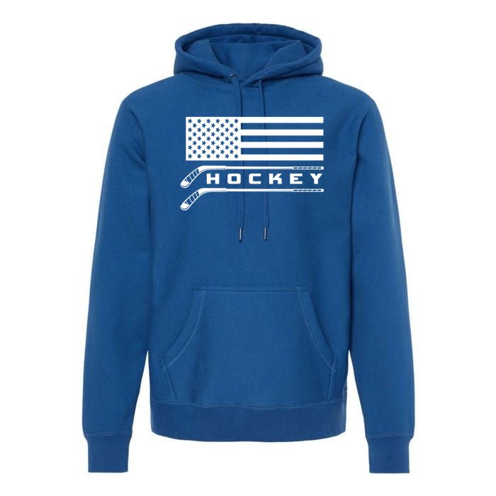 American Flag Hockey Hockey Gift Premium Hoodie