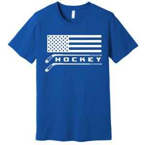 American Flag Hockey Hockey Gift Premium T-Shirt