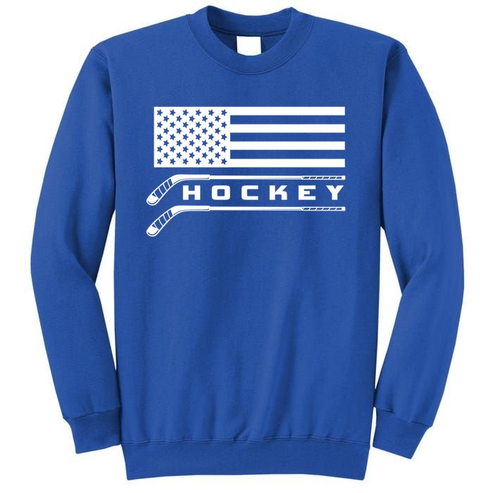 American Flag Hockey Hockey Gift Tall Sweatshirt