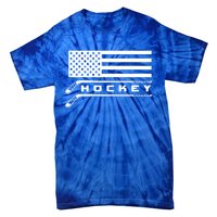 American Flag Hockey Hockey Gift Tie-Dye T-Shirt