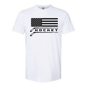 American Flag Hockey Hockey Gift Softstyle CVC T-Shirt