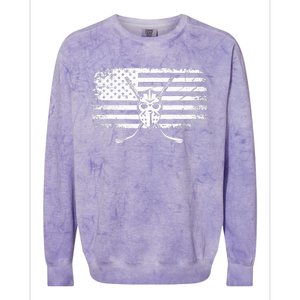 American Flag Hockey Hockey Colorblast Crewneck Sweatshirt