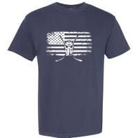 American Flag Hockey Hockey Garment-Dyed Heavyweight T-Shirt