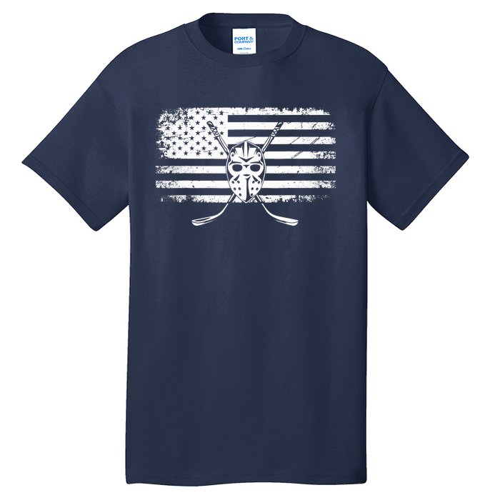 American Flag Hockey Hockey Tall T-Shirt