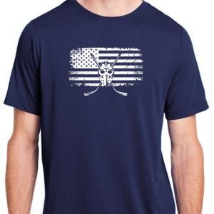 American Flag Hockey Hockey Adult ChromaSoft Performance T-Shirt