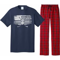 American Flag Hockey Hockey Pajama Set