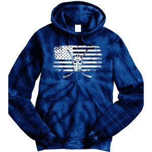 American Flag Hockey Hockey Tie Dye Hoodie