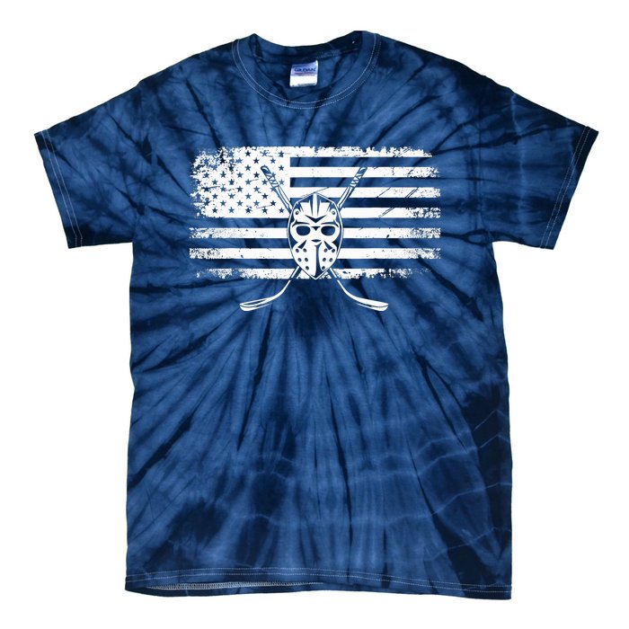 American Flag Hockey Hockey Tie-Dye T-Shirt