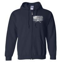 American Flag Hockey Hockey Full Zip Hoodie