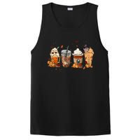 Autumn Fall Horror Latte Coffee Cups Ghost Halloween PosiCharge Competitor Tank