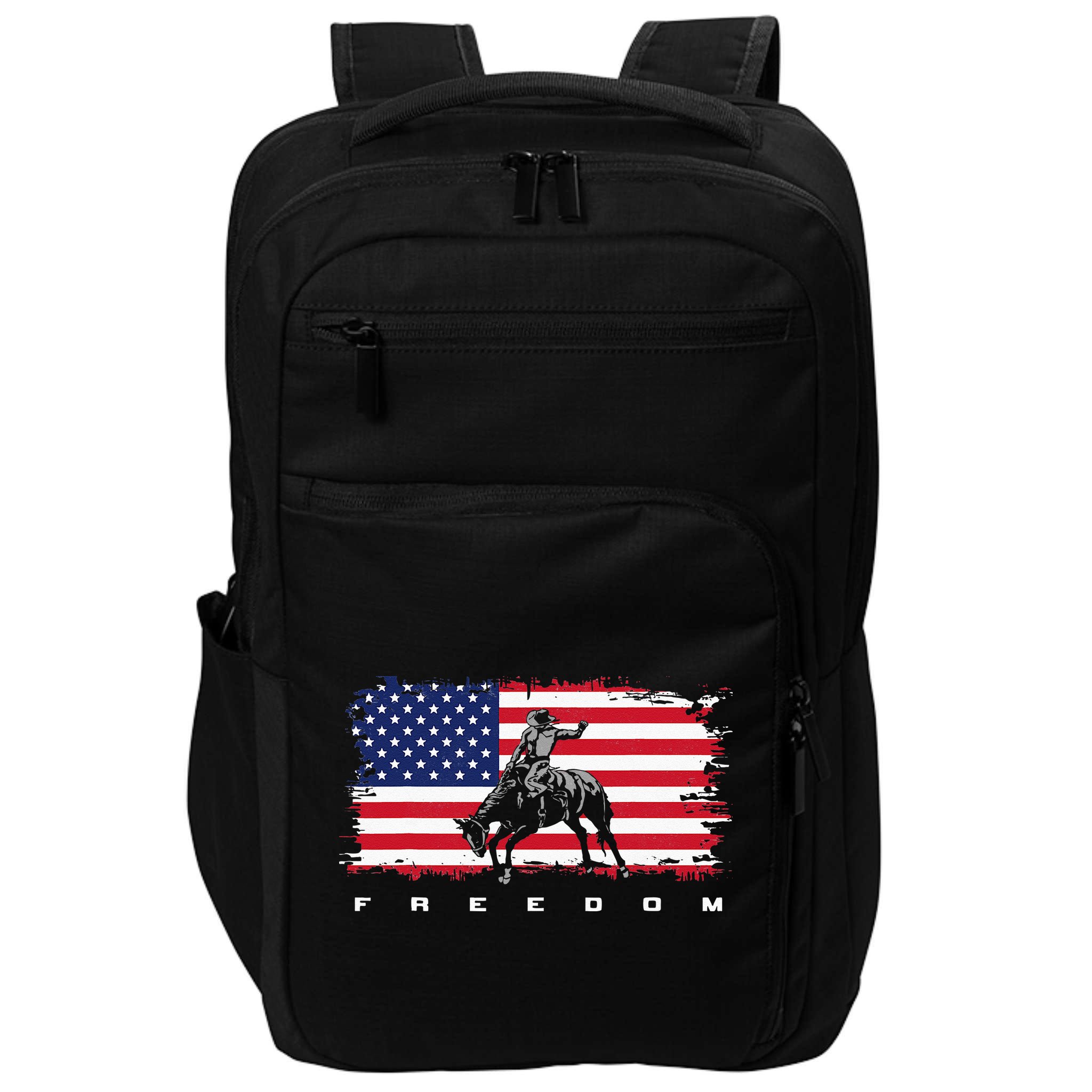 American Flag Horse Riding Apparel - Rodeo Impact Tech Backpack