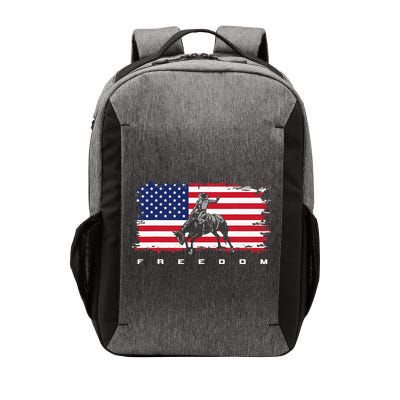 American Flag Horse Riding Apparel - Rodeo Vector Backpack