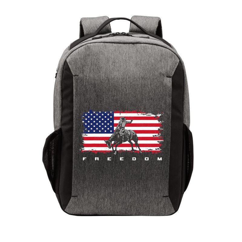 American Flag Horse Riding Apparel - Rodeo Vector Backpack