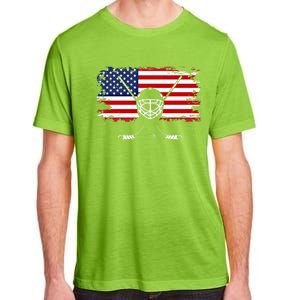 American Flag Hockey Gift Hockey Gift Adult ChromaSoft Performance T-Shirt