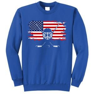 American Flag Hockey Gift Hockey Gift Sweatshirt