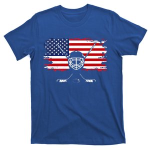 American Flag Hockey Gift Hockey Gift T-Shirt