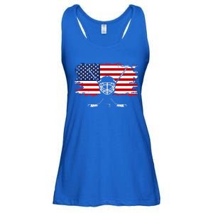 American Flag Hockey Gift Hockey Gift Ladies Essential Flowy Tank