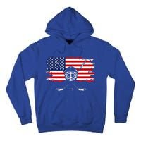 American Flag Hockey Gift Hockey Gift Tall Hoodie