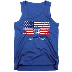 American Flag Hockey Gift Hockey Gift Tank Top