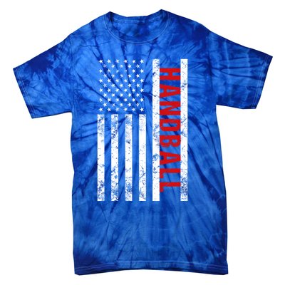 American Flag Handball Cute Gift Tie-Dye T-Shirt