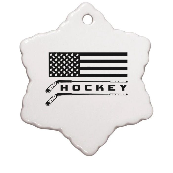 American Flag Hockey Apparel Hockey Ceramic Star Ornament