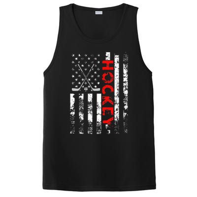 American Flag Hockey Usa Patriotic PosiCharge Competitor Tank