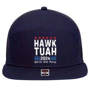 American Flag Hawk Tush Spit On That Thang 4th Of July Gift 7 Panel Mesh Trucker Snapback Hat