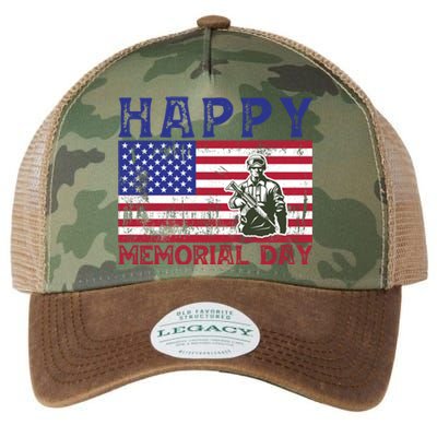 American Flag Happy Memorial Day Gift Legacy Tie Dye Trucker Hat