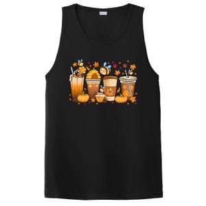 Autumn Fall Horror Latte Fall Coffee Cups Ghost Halloween Meaningful Gift PosiCharge Competitor Tank