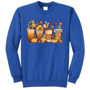 Autumn Fall Horror Latte Fall Coffee Cups Ghost Halloween Meaningful Gift Sweatshirt